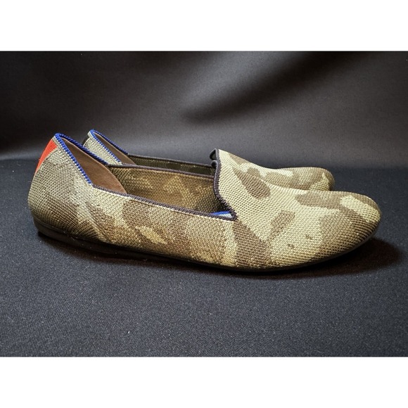Rothy's Shoes - Rothy's The Loafer Womens 7.5 Green Camo Knit Slip On Flats Comfort Shoes
